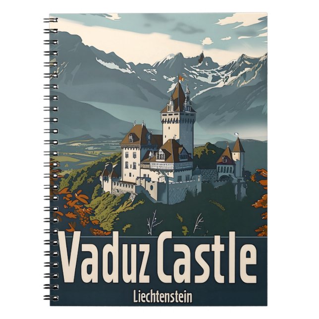 Caderno Espiral Vaduz Castle Liechtenstein (Frente)