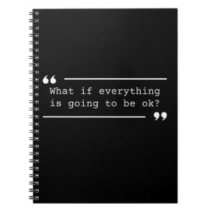 Caderno Espiral Vai Ficar Tudo Bem Citação Positiva