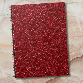 Caderno Espiral Valentine Clássico Vermelho Glitter Tendência