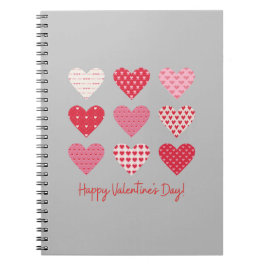 Caderno Espiral Valentine Day 2023 Sweet Red Hearts
