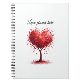 Caderno Espiral Valentine Love Card | Romantic for Him & Her