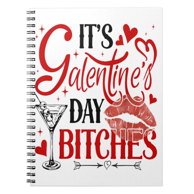 Caderno Espiral Valentines Day American Sign Love You Hand Sign He (Frente)