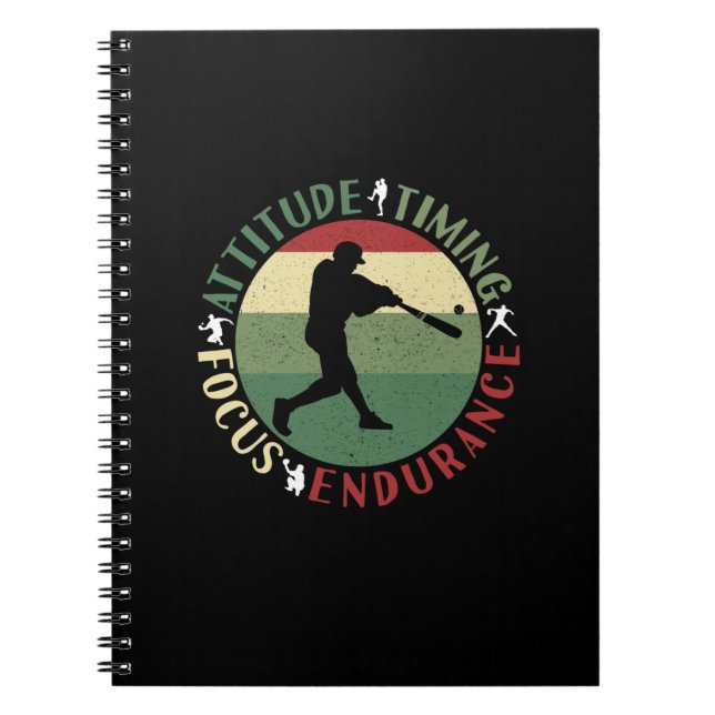 Caderno Espiral Valores Motivacionais de Equipe de Beisebol (Frente)
