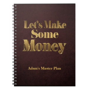 Caderno Espiral Vamos 3D Dourado ganha dinheiro
