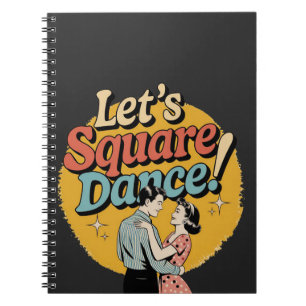 Caderno Espiral Vamos Dançar Quadrado Presente de dança quadrada r
