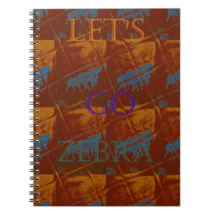 Caderno Espiral Vamos de Arte do Impressão Go Zebra Safari/Gráfico