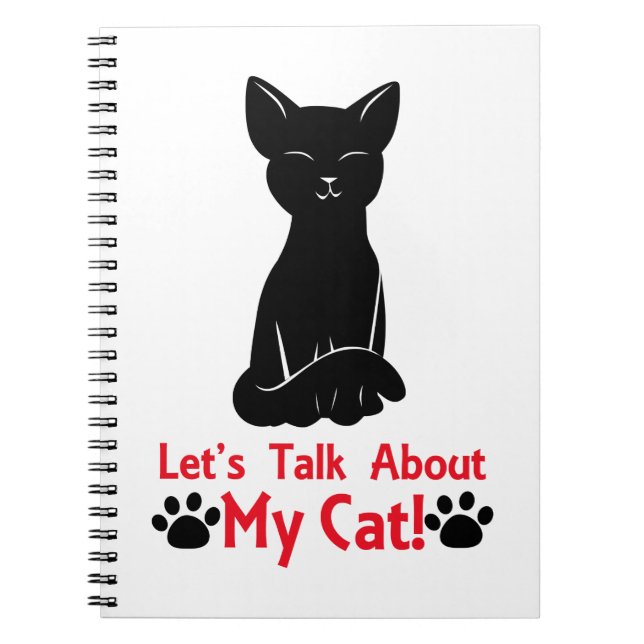 Caderno Espiral Vamos Fala Sobre Meu Gato (Frente)