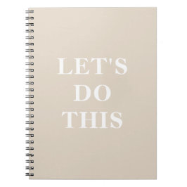 Caderno Espiral Vamos faz isso - Notebook clássico de 6,5" x 8,75"