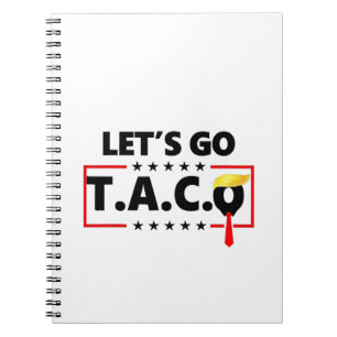 Caderno Espiral Vamos Lá TACO Trump Dia 4 De Julho Amantes De Tac
