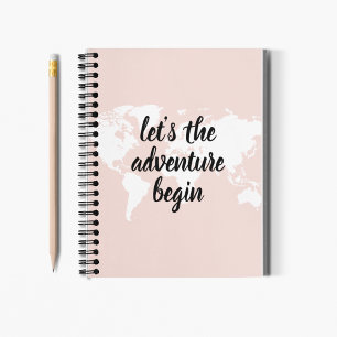 Caderno Espiral Vamos Rosa Positivo A Aventura Começa O Mapa Mund