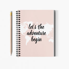 Caderno Espiral Vamos Rosa Positivo A Aventura Começa O Mapa Mundi