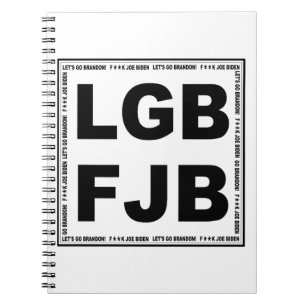 Caderno Espiral Vamos Vai Brandon! F**k Joe Biden LGB FJB