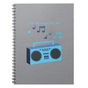 Caderno Espiral Vamos voltar para os anos 90
