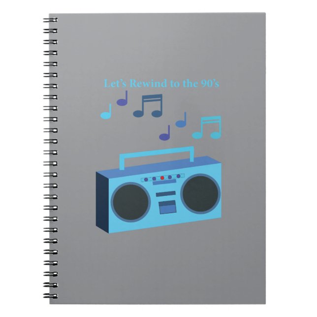 Caderno Espiral Vamos voltar para os anos 90 (Frente)