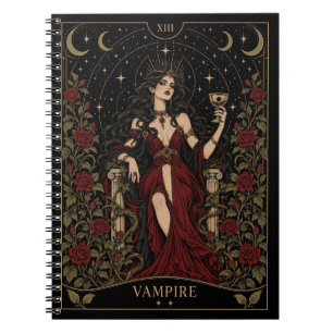 Caderno Espiral Vampiro, Arte do Tarot Starlit