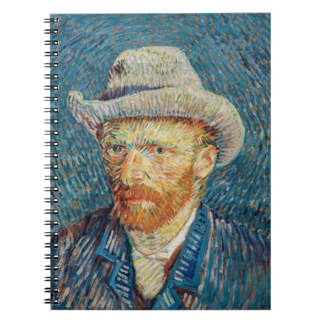 Caderno Espiral Van Gogh - Autorretrato com um chapéu de feltro de (Frente)