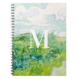 Caderno Espiral Van Gogh. Campos De Trigo Verde, Auvers. Monograma