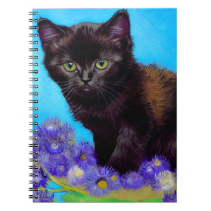 Caderno Espiral Van Gogh Cat e Flores
