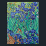 Caderno Espiral Van Gogh Irises. Inimpressionismo floral azul<br><div class="desc">O caderno "Irises" Van Gogh. Arte do impressionismo floral azul.</div>