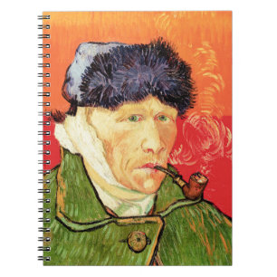 Caderno Espiral Van Gogh - Self Portrait with Bandaged Ear & Pipe