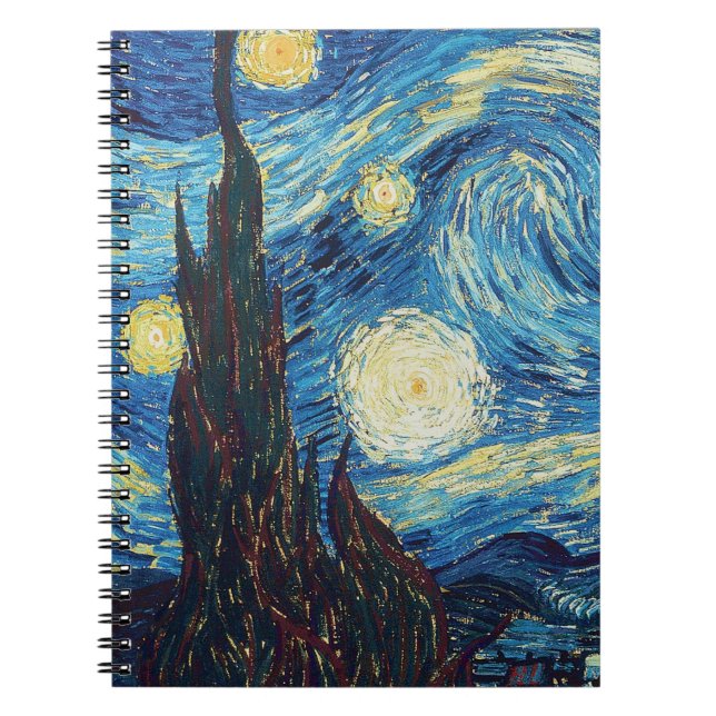 Caderno Espiral Van Gogh Starry Night Classism Arte (Frente)