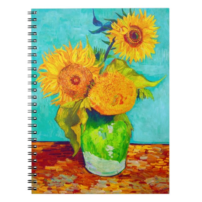 Caderno Espiral Van Gogh Sunflower  (Frente)