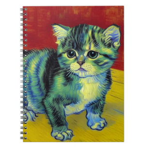 Caderno Espiral Van Gogh Tabby Cat