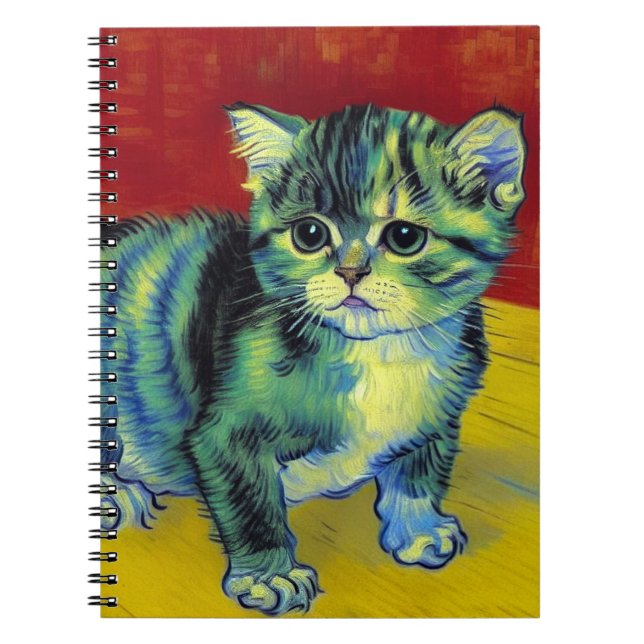 Caderno Espiral Van Gogh Tabby Cat (Frente)