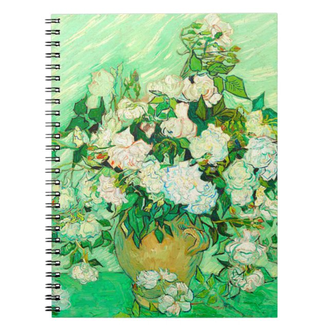 Caderno Espiral Van Gogh White Roses (Frente)