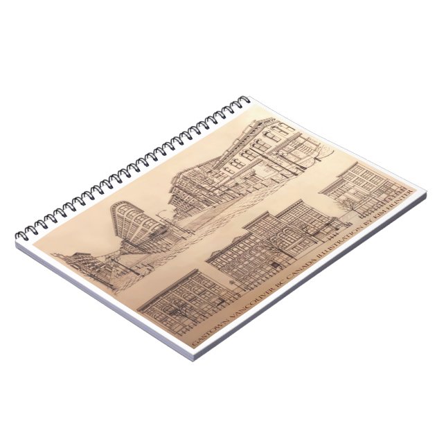 Caderno Espiral Vancouver Notebook Vancouver Gastown Souvenir (Left Side)