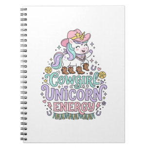 Caderno Espiral Vaqueira Unicórnio Energia de Unicórnio Produto Fo
