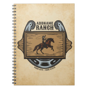 Caderno Espiral Vaqueiro de Roping ADICIONAR NOME Rancharia de Cav