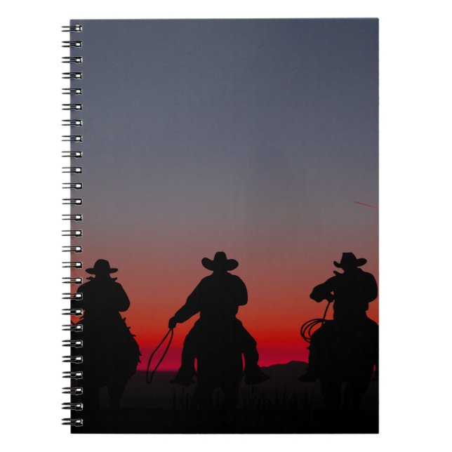 Caderno Espiral vaqueiro no pôr do sol (Frente)