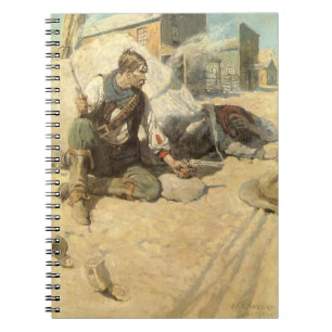 Caderno Espiral Vaqueiros Western Vintage, Hopalong por NC Wyeth