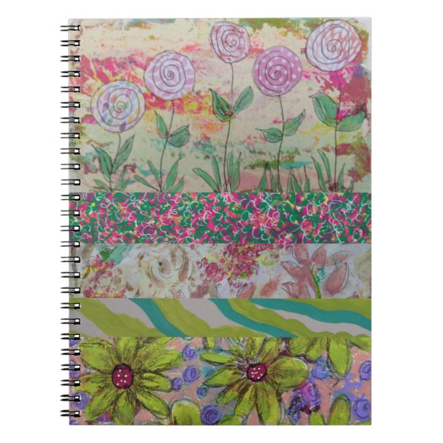 Caderno Espiral Várias Flores (Frente)