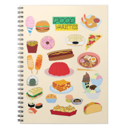 Caderno Espiral Variedades de Comida