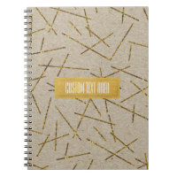 Varinhas de Confete Dourado Kraft Moderno Glamour 