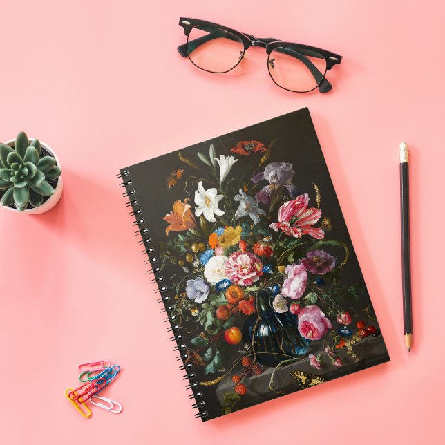 Caderno Espiral Vase das Flores | Jan Davidsz de Heem (Criador carregado)