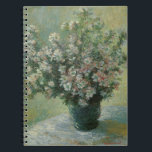 Caderno Espiral Vase das Flores por Claude Monet<br><div class="desc">Vase of Flowers (1881/82) apresentada por Claude Monet é uma pintura de arte floral impressionista de longa duração. Um buquê de flores florescentes do jardim da época do primavera em um vaso azul. Sobre o artista: Claude Monet (1840-1926) foi o fundador do movimento de pintura impressionista francês, com a maioria...</div>