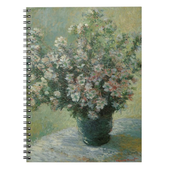Caderno Espiral Vase das Flores por Claude Monet (Frente)