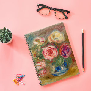 Caderno Espiral Vaso de Rosas Renoir