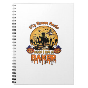 Caderno Espiral Vassoura Quebrou Halloween Chef Bruxa Abobora_1