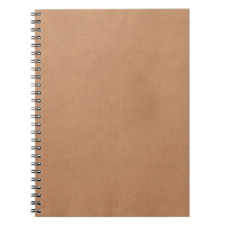 Caderno Espiral Vazio de Modelo de papel antigo castanho de couro 