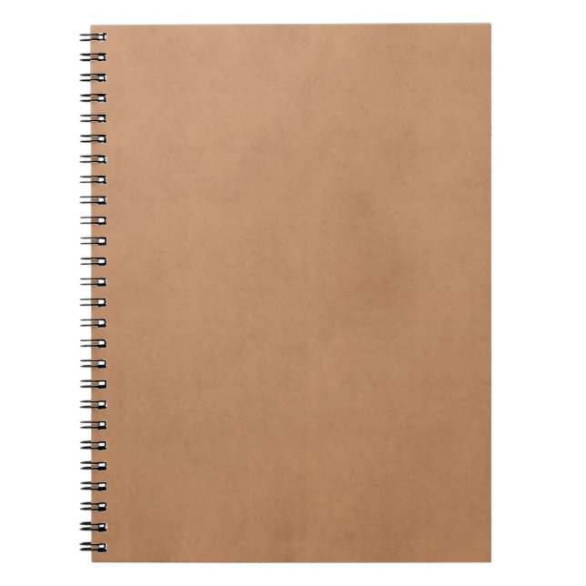 Caderno Espiral Vazio de Modelo de papel antigo castanho de couro  (Frente)