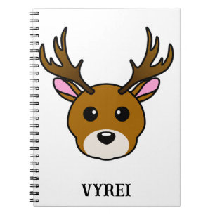 Caderno Espiral Veado de Cartoon Bonito