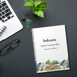 Caderno Espiral Veados florestais de férias familiares