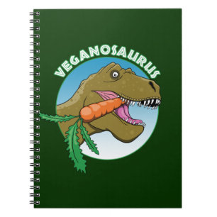 Caderno Espiral Vegan T-Rex - Humor do Veganismo