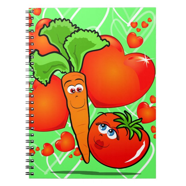 Caderno Espiral Vegetais apaixonados, notebook (Frente)