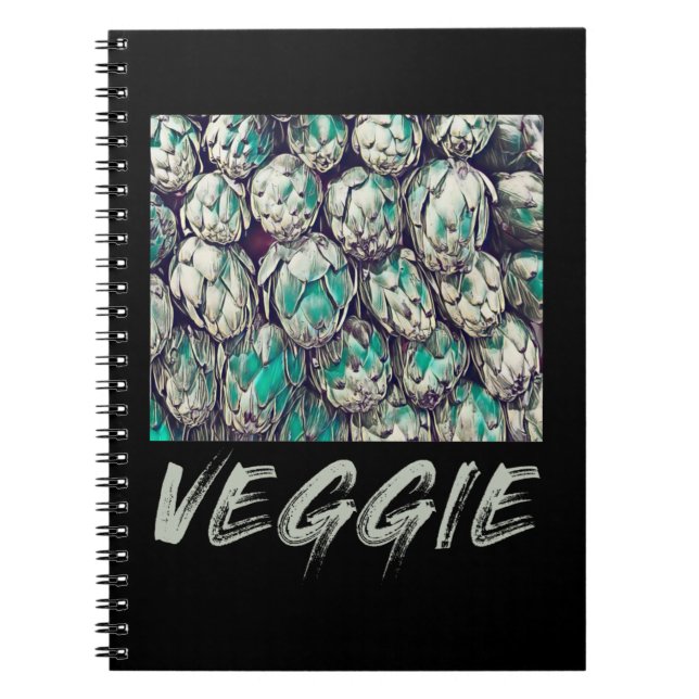 Caderno Espiral Veggie Vintage - Presente Vegetariano (Frente)