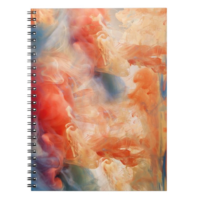 Caderno Espiral Veias Ardentes de Mármore Líquido (Frente)